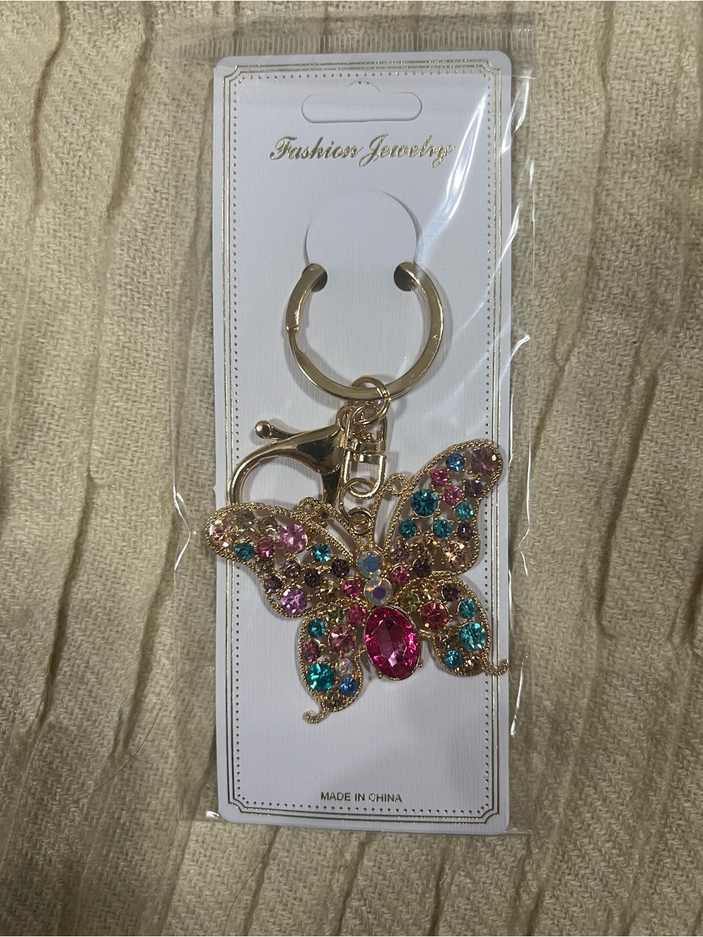 3 Bundle Key Chain or Bag Charm NWT Strawberry, Butterfly, High Heel. - Picture 6 of 7
